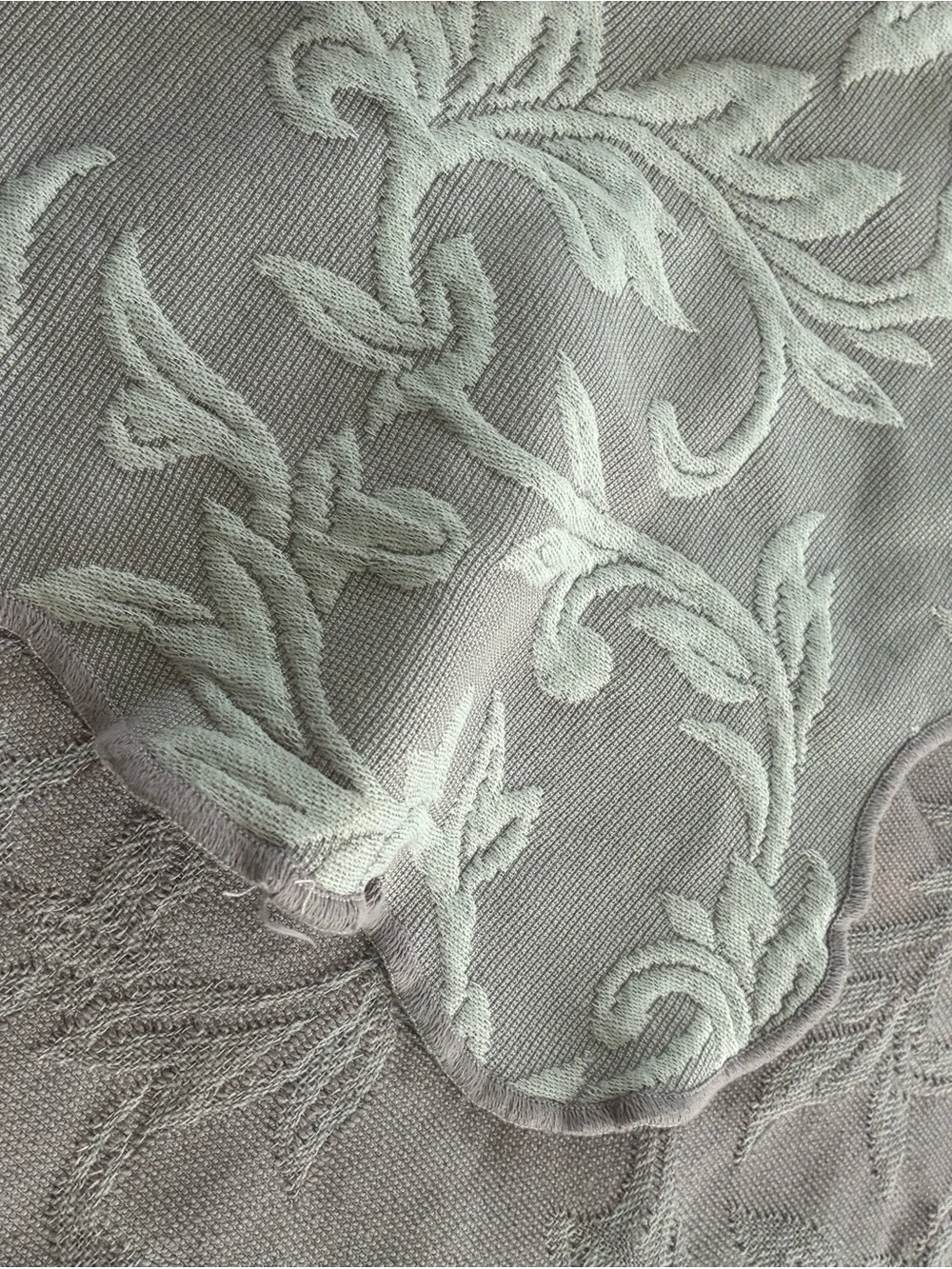 Vtg JCPenney Home Queen Matelasse Quilt Coverlet  Violet Lavender Woven Cotton